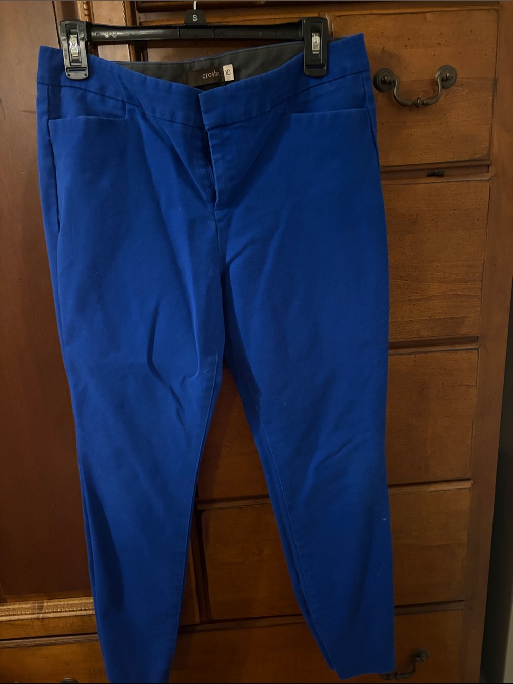 crosby. Royal Blue Slim Crop Women's Chinos
